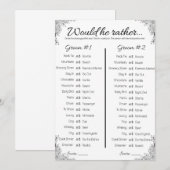 Gay bruiloft douche spel, zou hij liever kaart (Voorkant / Achterkant)