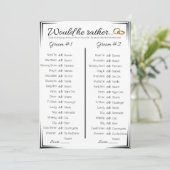 Gay bruiloft douche spel, zou hij liever kaart (Staand voorkant)