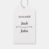 Gay bruiloft gunst cadeaulabel (Achterkant)