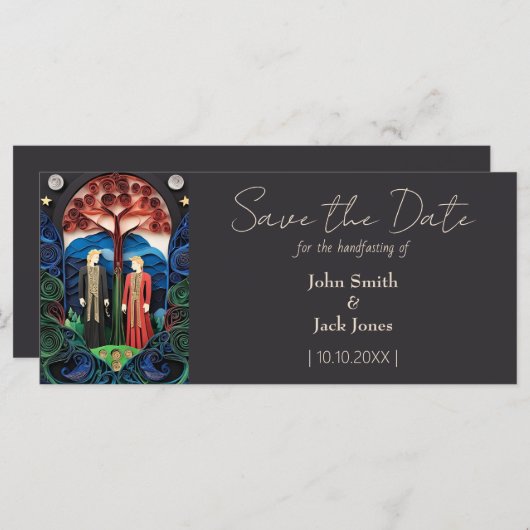 Gay Bruiloft Save the Date (Voorkant / Achterkant)