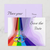 Gay Bruiloft Save the Date Aankondigingskaart (Voorkant / Achterkant)