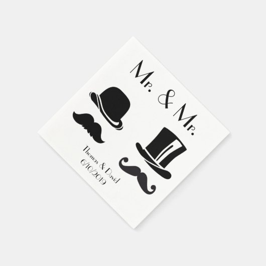 gay bruiloft servetten (Hoek)