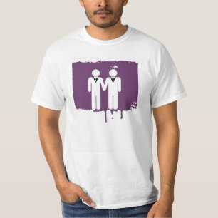 GAY BRUILOFT TOPPER MANNEN WIT -.png T-shirt