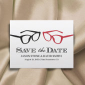 Gay Bruiloft Twee glazen Minimalist Save the Date Aankondigingskaart