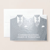 gay bruiloft twee kamers gefeliciteerd folie kaarten (Voorkant met envelop)