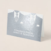 gay bruiloft twee kamers gefeliciteerd folie kaarten (Voorkant)