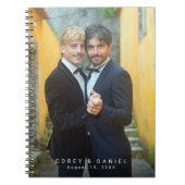 Gay bruiloft twee kamers herdenkingsfoto notitieboek (Voorkant)