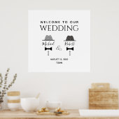 Gay bruiloft welkom poster (Keuken)