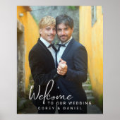 Gay bruiloft welkom twee kamers foto poster (Voorkant)
