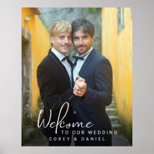 Gay bruiloft welkom twee kamers foto poster