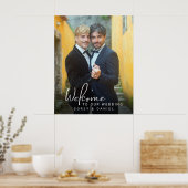 Gay bruiloft welkom twee kamers foto poster (Keuken)