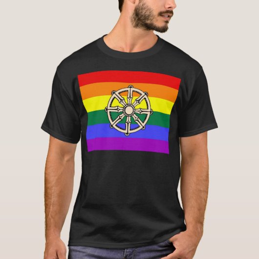 Gay Buddhist Pride T-shirt (Voorkant)