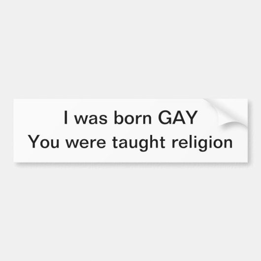 Gay Bumpersticker (Voorkant)