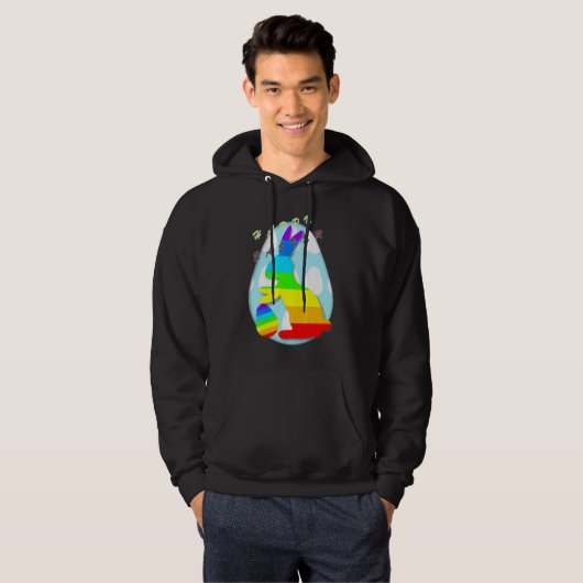Gay Bunny Easter Day Egg Season Bunny East Hoodie (Voorkant volledig)