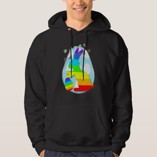 Gay Bunny Easter Day Egg Season Bunny East Hoodie (Voorkant)