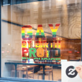 Gay by Birth Proud by Choice Raamsticker (Cafe Raam)