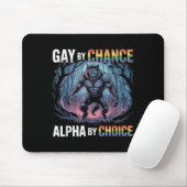 Gay by Chance Alpha By Choice Funny Alpha Wolf Mem Muismat (Met muis)