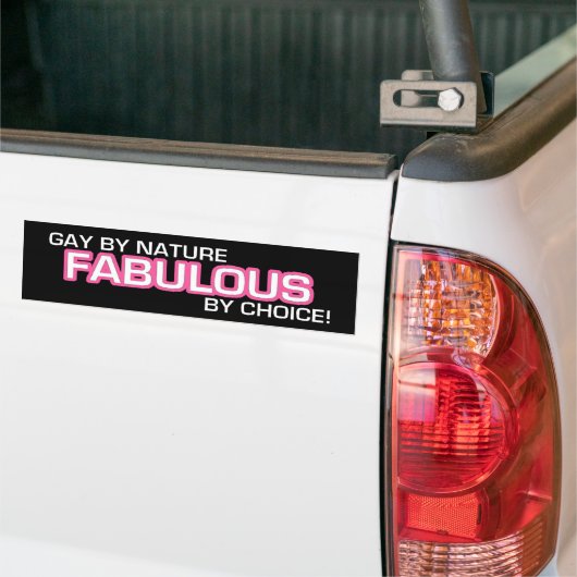 Gay by Natuur... Bumpersticker (Op Truck)