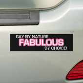 Gay by Natuur, geweldig van keuze! Bumpersticker (Op auto)
