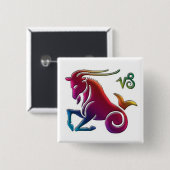 Gay Capricorn Button (Voorkant /achterkant)