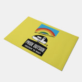 Gay caravan camping deurmat (Schuin)