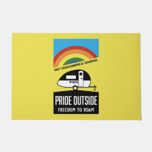 Gay caravan camping deurmat