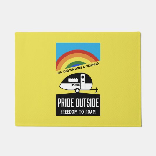 Gay caravan camping deurmat (Voorkant)