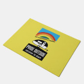 Gay caravan camping deurmat (Schuin)