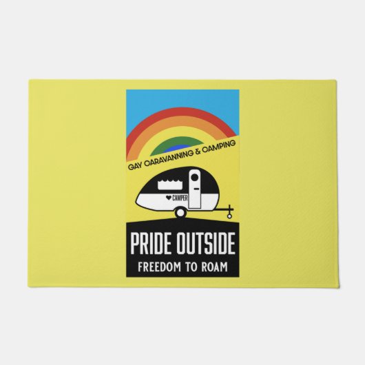 Gay caravan camping deurmat (Voorkant)