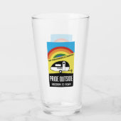 Gay caravan camping glas (Achterkant)