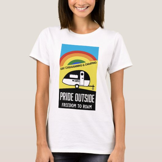 Gay caravan camping T-Shirt (Voorkant)
