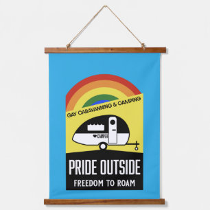 Gay caravan camping T-Shirt Hangend Wandkleed
