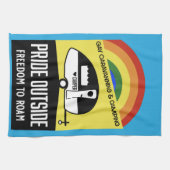 Gay caravan camping T-Shirt Theedoek (Horizontaal)
