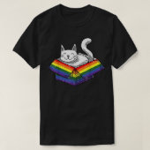 Gay Cat Pride Rainbow Cute Kitten Kat Proud LGBT T-shirt (Design voorkant)