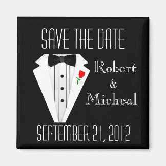 Gay Ceremony-Tuxedo-zwart Stropdas bruiloft Magneet