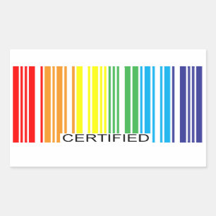 Gay Certified Rechthoekige Sticker