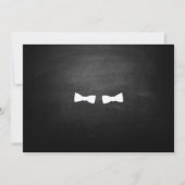 Gay Chalkboard Wedding Two Grooms Silhouettes Kaart (Achterkant)