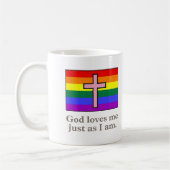 Gay Christelijke vlag slogan Koffiemok (Links)