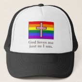 Gay Christelijke vlag slogan Trucker Pet (Voorkant)