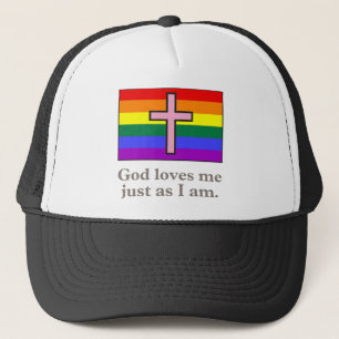 Gay Christelijke vlag slogan Trucker Pet