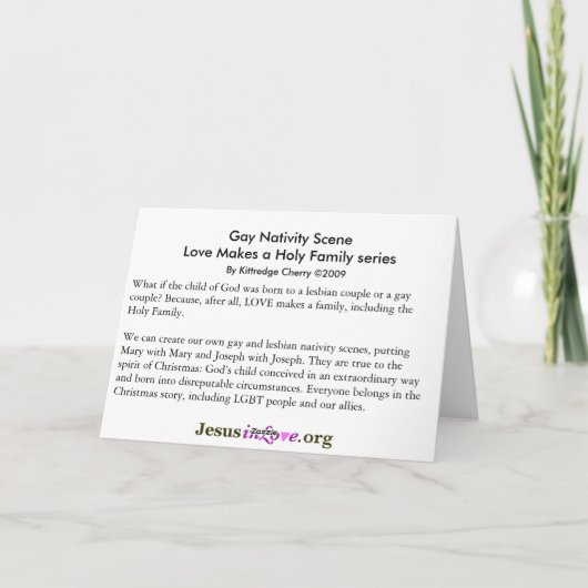 Gay Christmas Kaart (Achterkant)