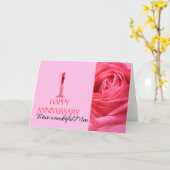 Gay Couple Jubileum Card Roze Rose Kaart (Gele Bloem)
