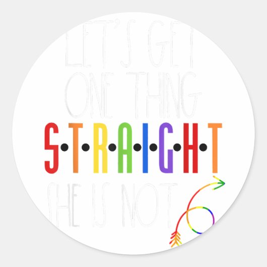 Gay Couple Matching Outfit Lesbian Couple Gay Prid Ronde Sticker (Voorkant)