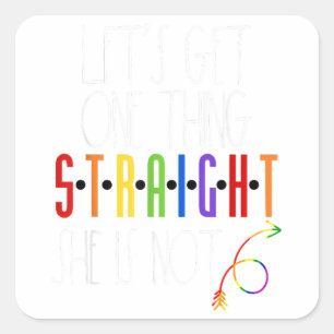Gay Couple Matching Outfit Lesbian Couple Gay Prid Vierkante Sticker