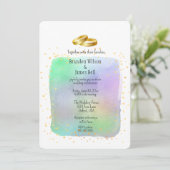 Gay Couple Rainbow-Waterverven en Gold Sparkles Kaart (Staand voorkant)