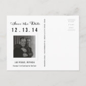 Gay Couple Retro Save the Date Photo Aankondigingskaart (Achterkant)