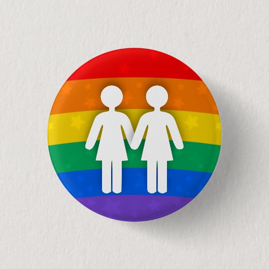 Gay Couple Ronde Button 3,2 Cm (Voorkant)