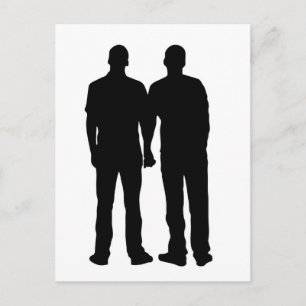 Gay Couple Silhouette Briefkaart