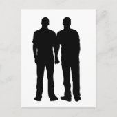 Gay Couple Silhouette Briefkaart (Voorkant)