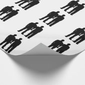 Gay Couple Silhouette Cadeaupapier (Hoek)